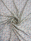 Porcelain Floral Scatter Italian Silk Jacquard fabric from Como — TG-020