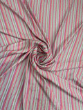 Pearl Rose Stripe — Italian Silk Jacquard fabric, TG-030