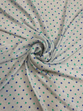 Pearl Navy Dot — Italian Silk Jacquard fabric, TG-037