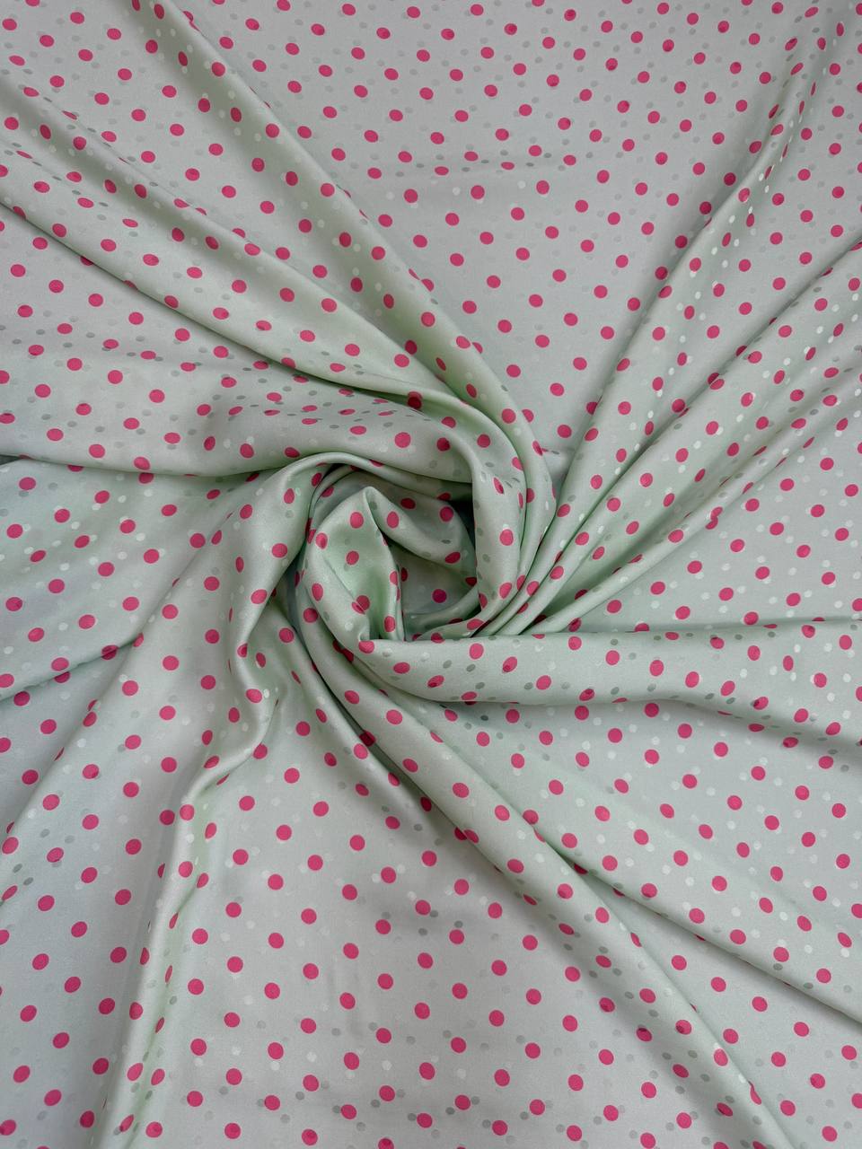 Pearl Pink Dot — Italian Silk Jacquard fabric, TG-040