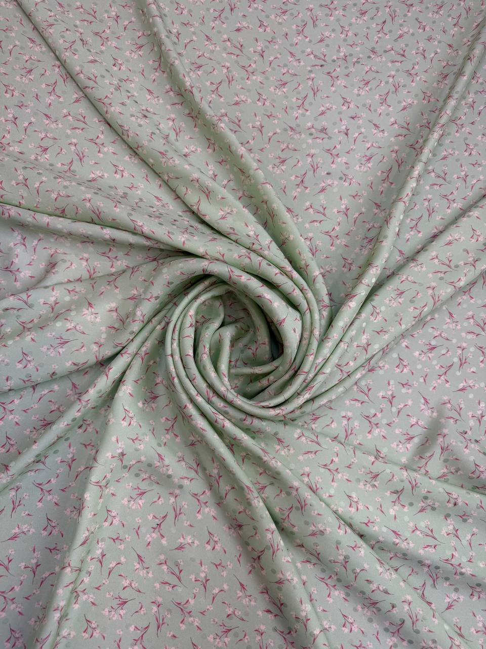 Mist Grey Mini Dot — Italian Silk Jacquard fabric, TG-041