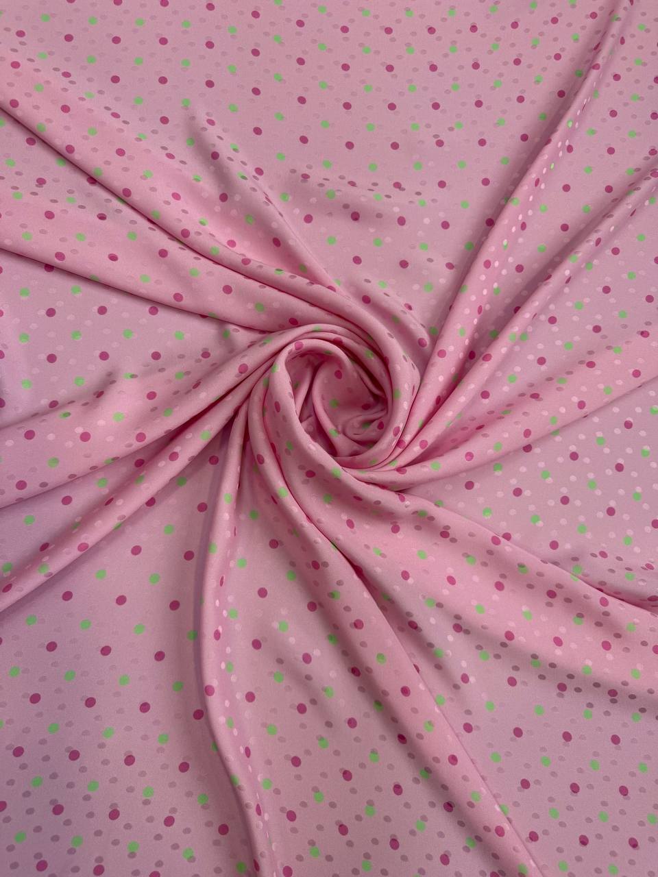 Rose Pink Dot — Italian Silk Jacquard fabric, TG-046