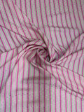 Rose Magenta Stripe — Italian Silk Jacquard fabric, TG-048