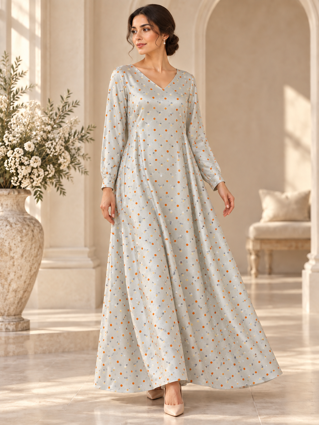 TG-049 — dress styling illustration; fabric sold separately