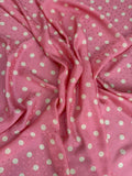 Pink Pearl Dot — Italian Silk Jacquard fabric, TG-073
