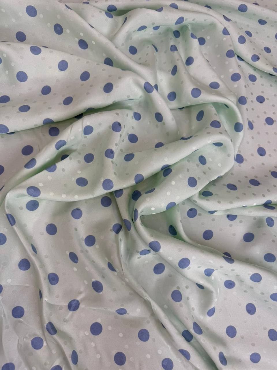 Pearl Navy Confetti — Italian Silk Jacquard fabric, TG-076