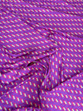 Violet Ochre Dash — Italian Silk Jacquard fabric, TG-080
