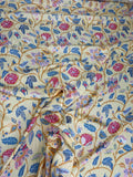 Sky Blue Botanical — Italian Silk Jacquard fabric, TG-083