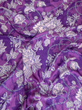 Violet Ivory Botanical — Italian Silk Jacquard fabric, TG-100