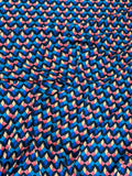 Midnight Multicolour Geometry — Italian Silk Jacquard fabric, TG-120