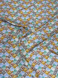 Pastel Diamond Lattice — Italian Silk Jacquard fabric, TG-121