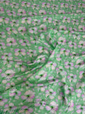 Sage Mini Floral — Italian Silk Jacquard fabric, TG-122