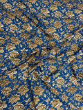 Midnight Gold Botanical — Italian Silk Jacquard fabric, TG-126