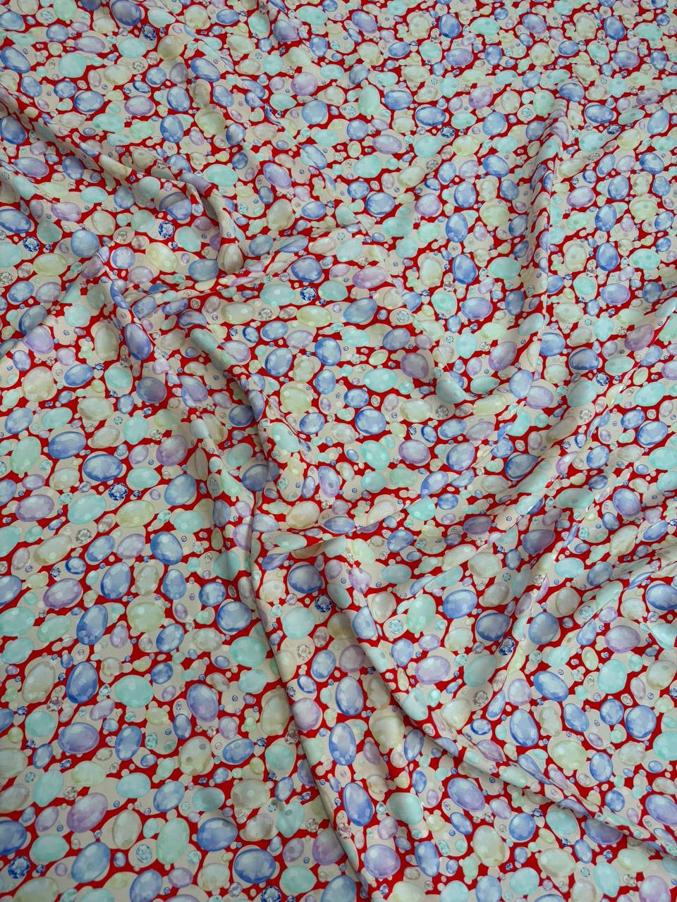 Pastel Mini Mosaic — Italian Silk Jacquard fabric, TG-133