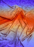 Violet Orange Ombre — Italian Silk Jacquard fabric, TG-135