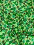 Emerald Leaf Garden — Silk Jacquard fabric, original photograph. 