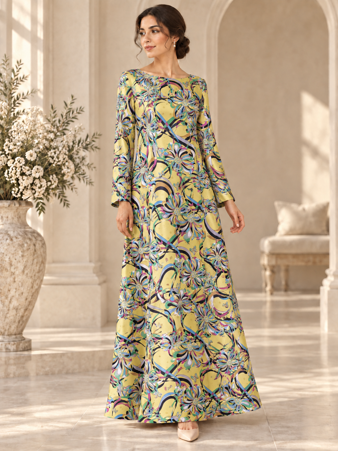 TG-145 — AI model styling illustration based on the original fabric; fabric sold separately, garment not included.