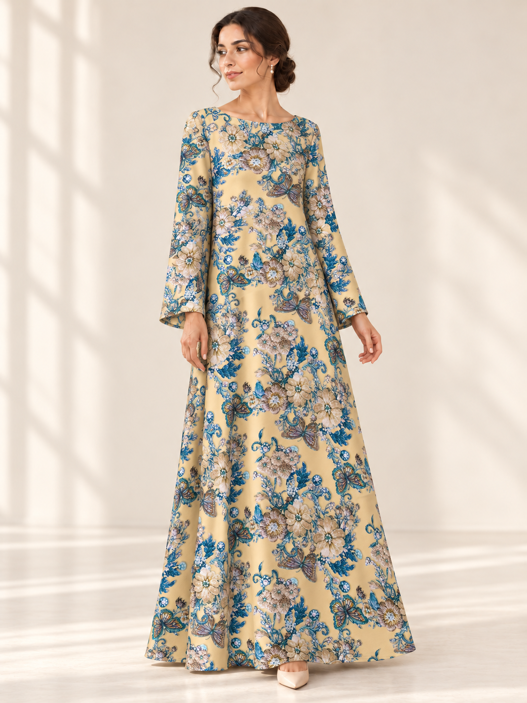 TG-153 — AI model styling illustration based on the original fabric; fabric sold separately, garment not included.