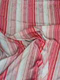 Pearl Coral Stripe — Silk Jacquard fabric, original photograph. 
