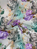 Pearl Lilac Botanical — Silk Jacquard fabric, original photograph. 