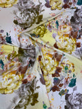 Ivory Ochre Bouquet — Silk Jacquard fabric, original photograph. 