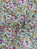 Multicolour Paisley Garden — Silk Jacquard fabric, original photograph. 