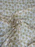 Pearl Olive Mini Floral — Silk Jacquard fabric, original photograph. 