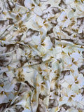 Ivory Taupe Blossom — Silk Jacquard fabric, original photograph. 