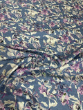 Slate Pastel Floral Sprig — Silk Jacquard fabric, original photograph. 