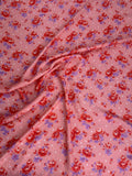 Rose Red Blossom — Silk Jacquard fabric, original photograph. 