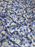 Powder Blue Ivory Blossom — Silk Jacquard fabric, original photograph. 