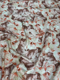 Pearl Burgundy Blossom — Silk Jacquard original fabric photograph. 
