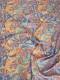Pastel Abstract Scroll — Silk Jacquard original fabric photograph. 