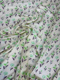 Pearl Green Mini Motif — Silk Jacquard original fabric photograph. 
