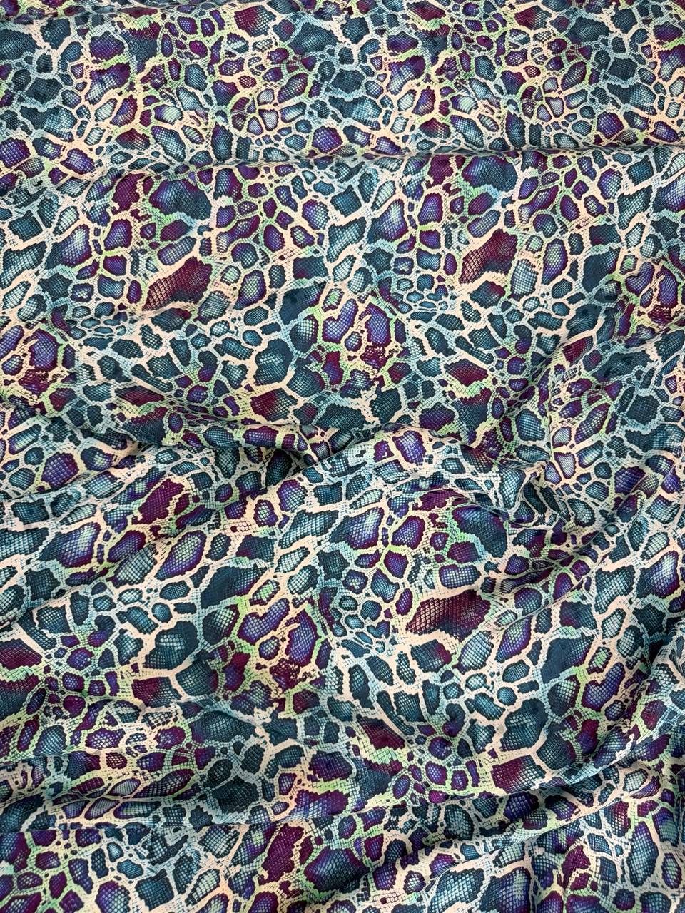 Midnight Multicolour Web — Silk Jacquard original fabric photograph. 