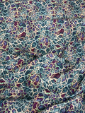 Midnight Multicolour Web — Silk Jacquard original fabric photograph. 