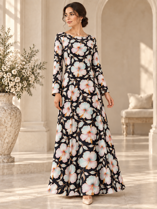 TG-236 — AI model styling illustration based on the original Silk Jacquard fabric; fabric sold separately, garment not included.