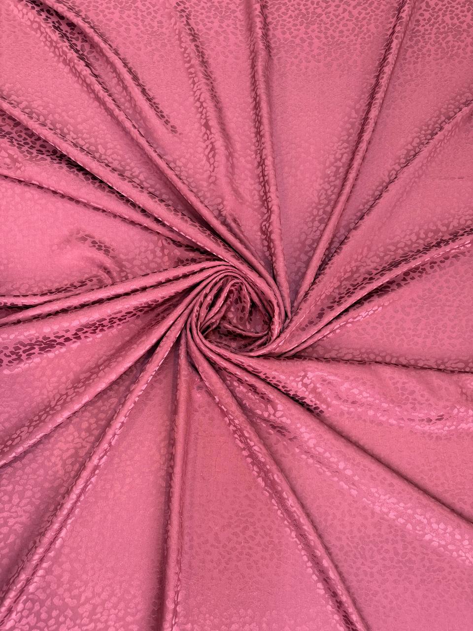 Rose pink tonal Italian silk jacquard fabric from Como — TG-237