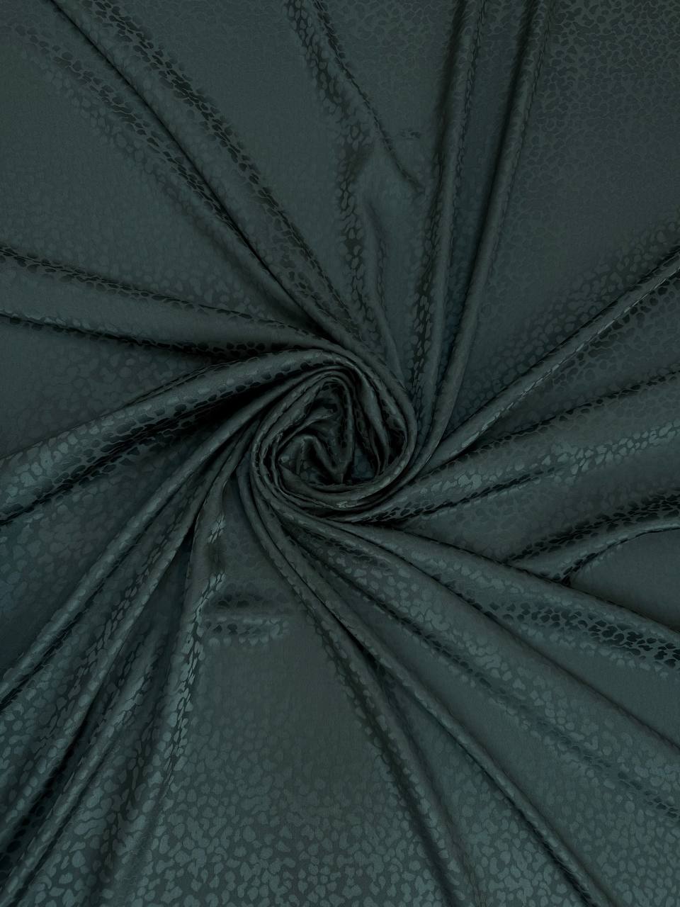 deep forest green tonal Italian silk jacquard fabric from Como — TG-238