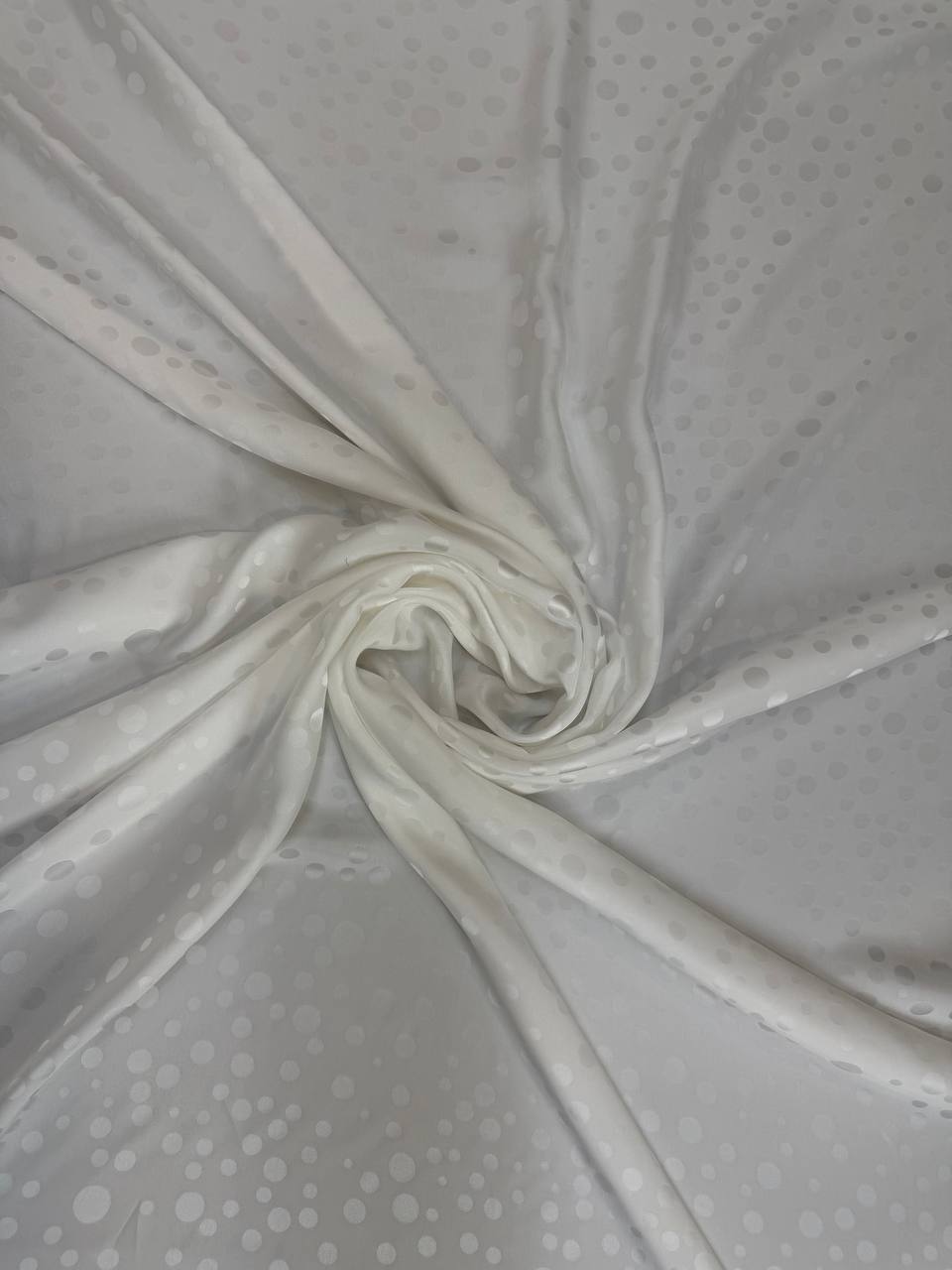 pale pearl grey tonal Italian silk jacquard fabric from Como — TG-241