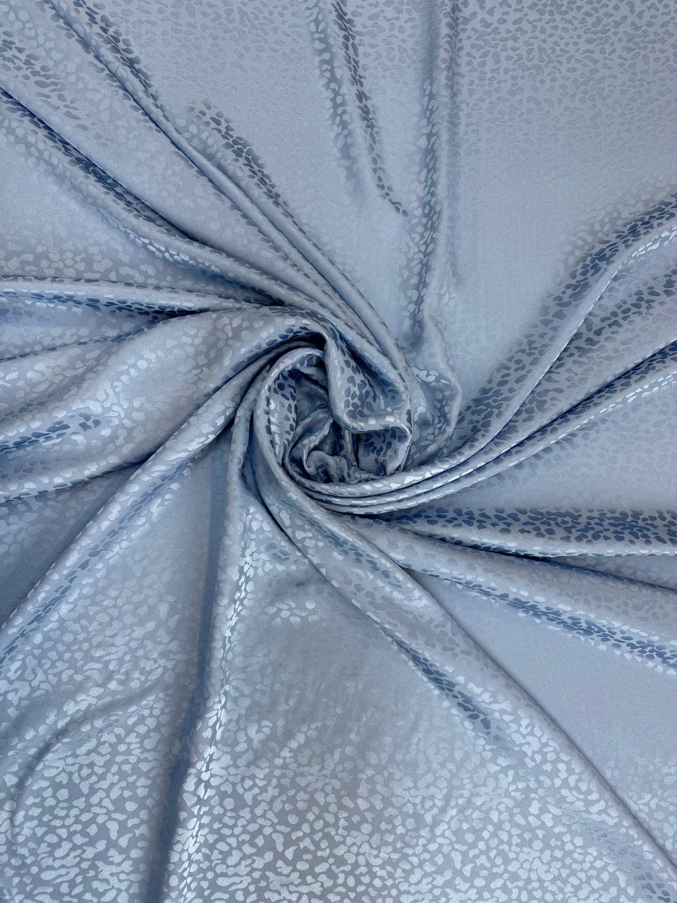 powder blue tonal Italian silk jacquard fabric from Como — TG-242