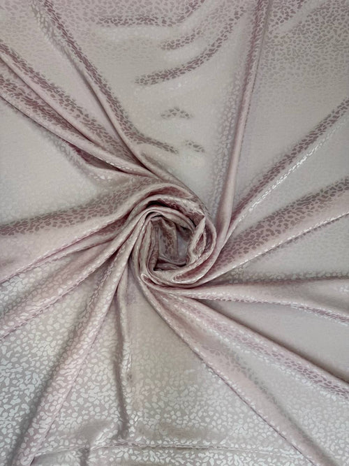 pale pink-beige tonal Italian silk jacquard fabric from Como — TG-244