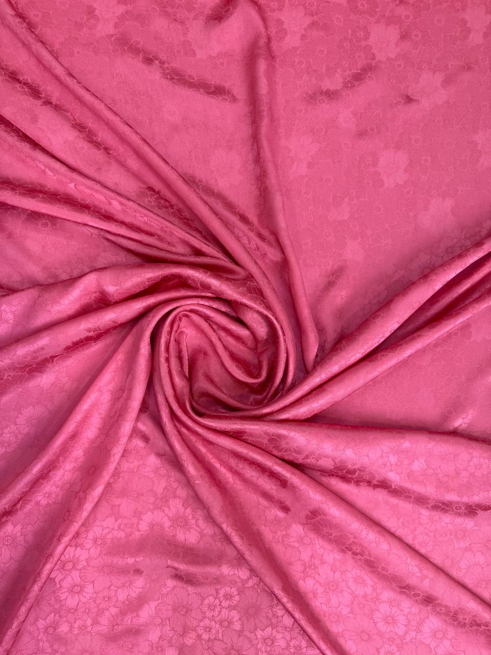 fuchsia pink tonal Italian silk jacquard fabric from Como — TG-247