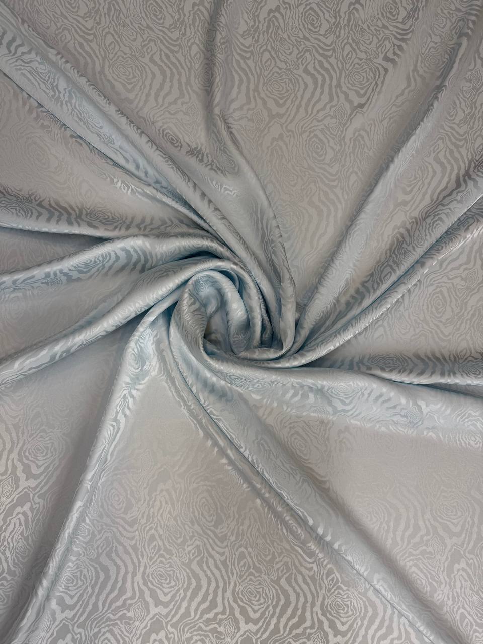 silver grey tonal Italian silk jacquard fabric from Como — TG-250