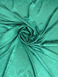 lagoon green tonal Italian silk jacquard fabric from Como — TG-257