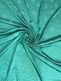 turquoise tonal Italian silk jacquard fabric from Como — TG-259