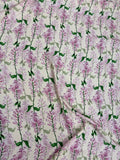 Pink Garden Stripe — Silk Satin original fabric photograph. 