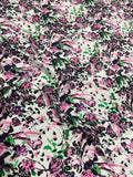 Blush Garden — Italian Silk Satin fabric, TG-276