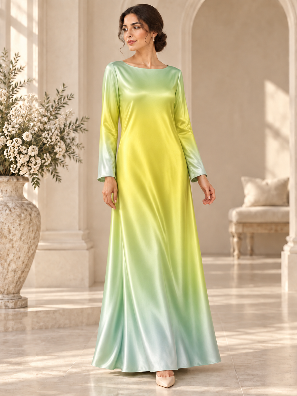 TG-281 — AI model styling illustration based on the original fabric; fabric sold separately, garment not included.