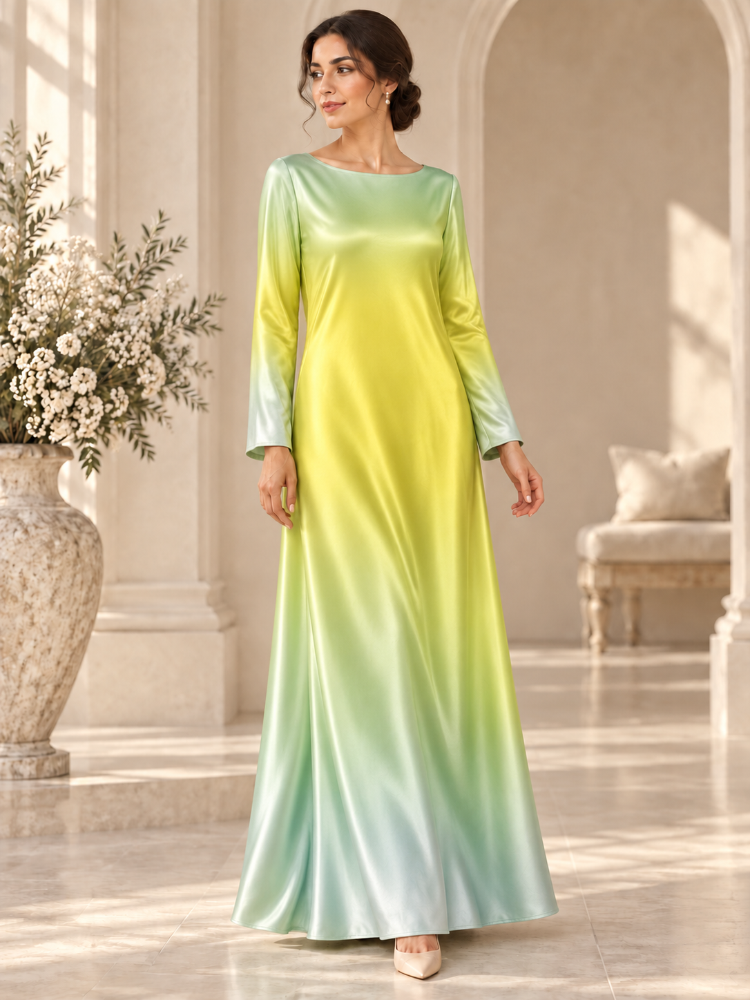 TG-281 — AI model styling illustration based on the original fabric; fabric sold separately, garment not included.
